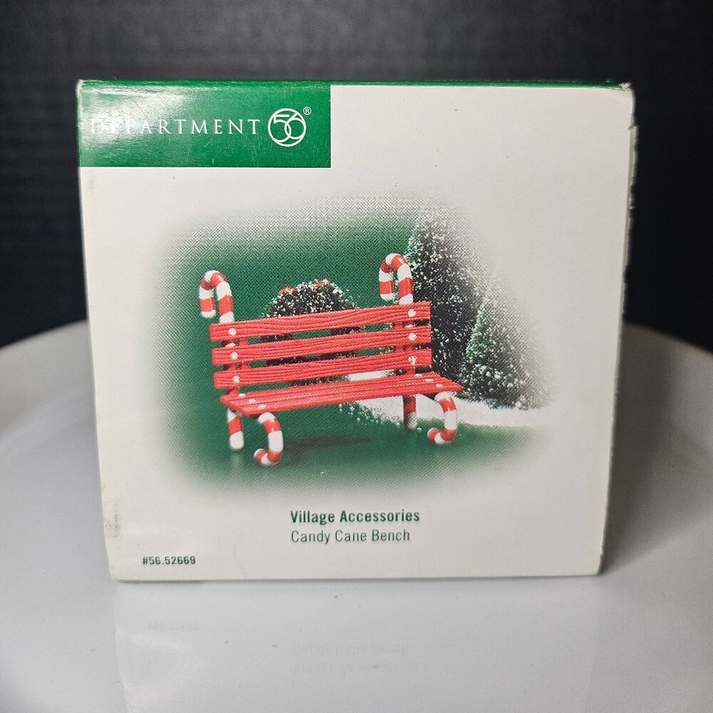 Department 56 Village Candy Cane Bench